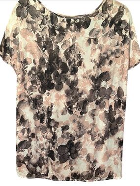 Part Two Floral Print Blouse in Blush and Black
